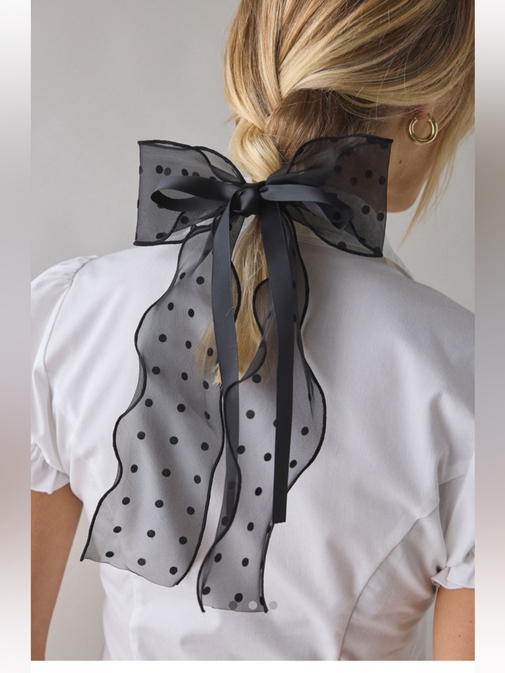 Urban Outfitters NWT Inez Chiffon Ribbon Bow Hair Clip - Picture 1 of 2